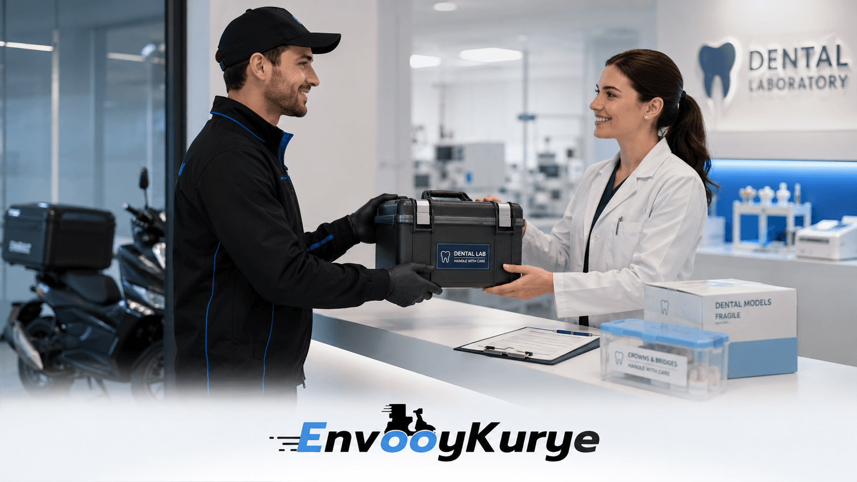 Klinik ve Laboratuvar Gönderilerinde Güvenli Teslimat içeriğini öne çıkaran blog liste görseli