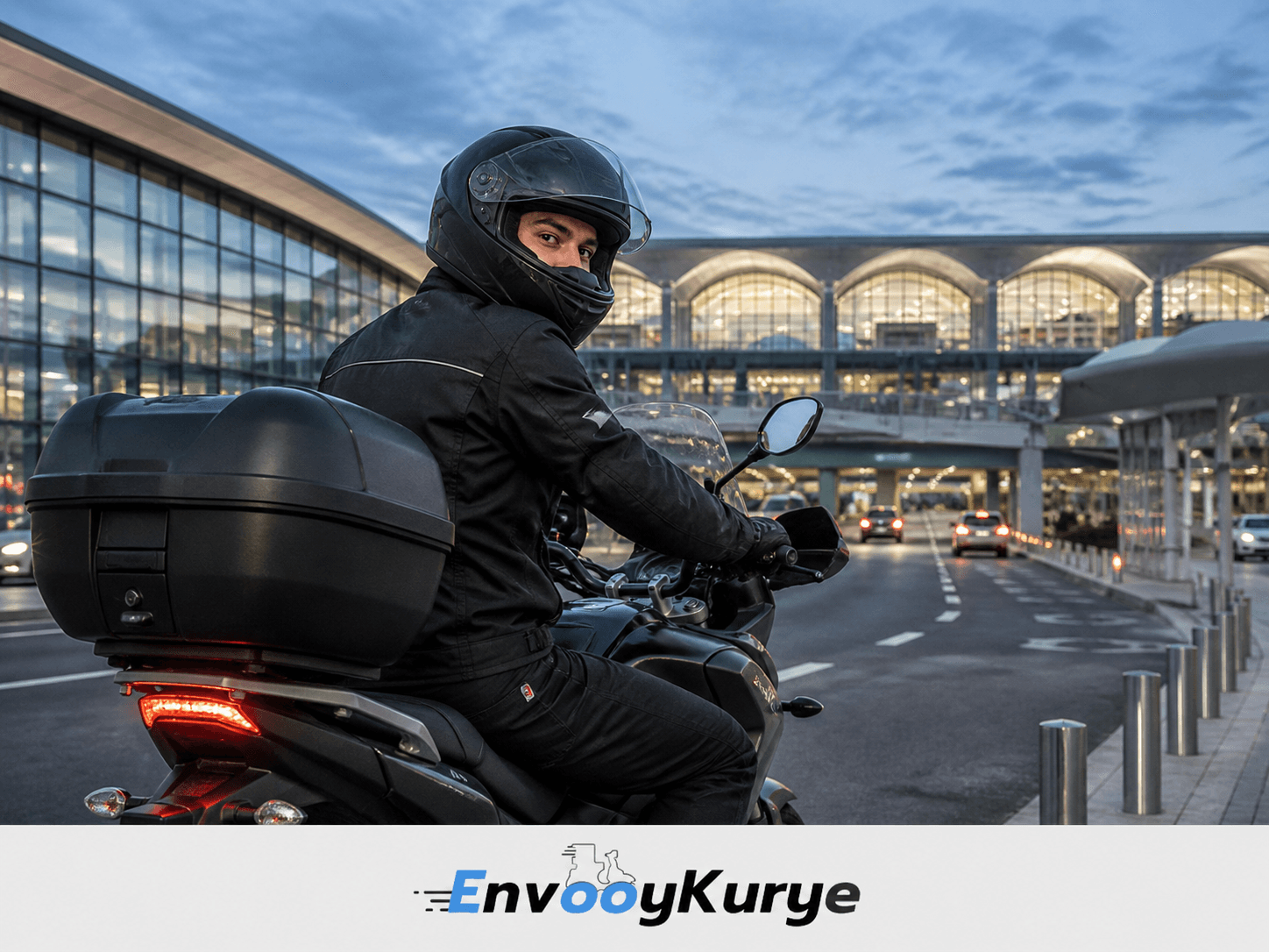 Arnavutköy İstanbul Havalimanı çevresi ve Hadımköy hattında kargo ofisi evrakı teslim eden Envoy Kurye ekibi