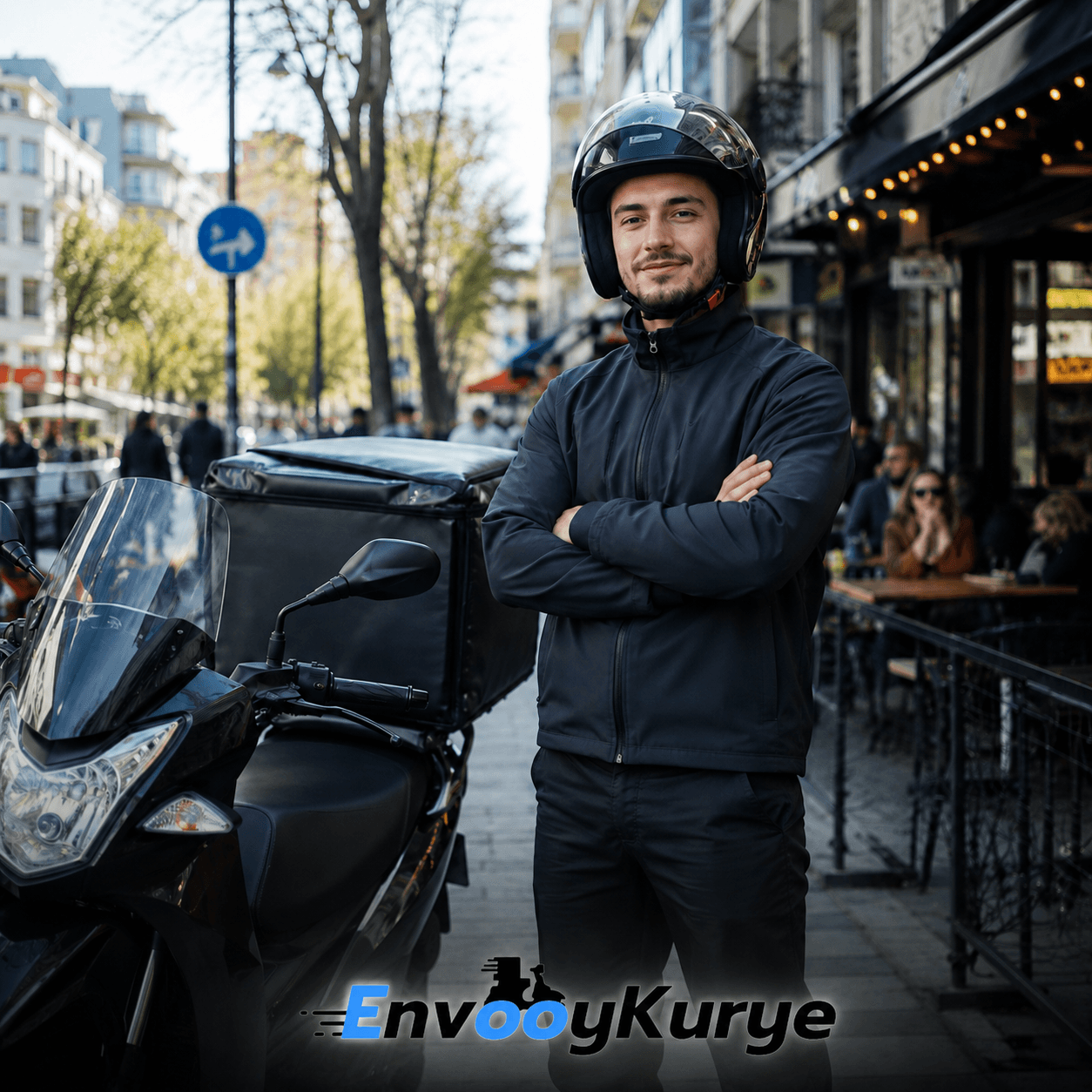Kadıköy Moda ve Bağdat Caddesi çevresinde mağaza paketi teslim eden Envoy Kurye ekibi