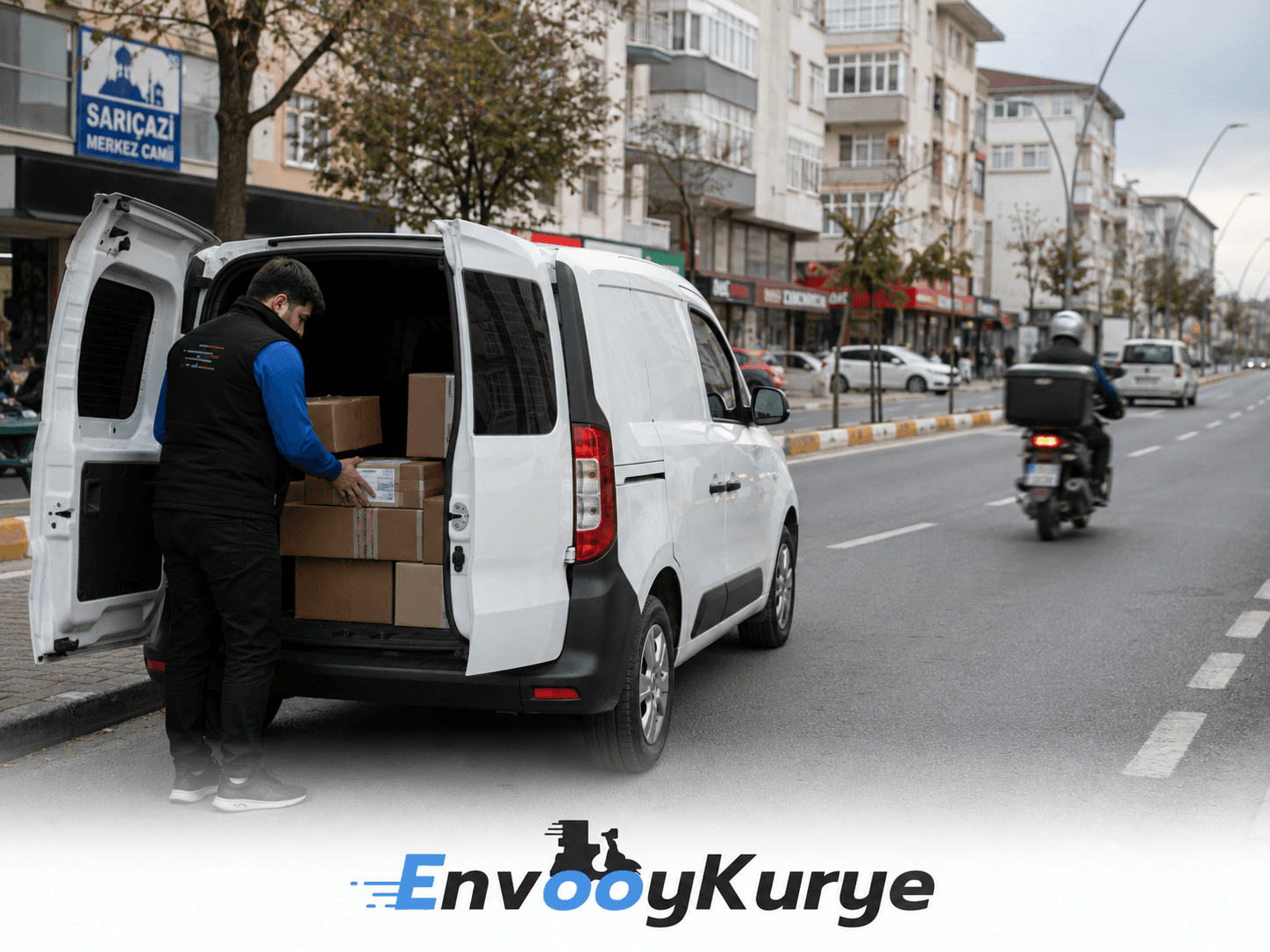 Sancaktepe Sarıgazi ve Yenidoğan çevresinde klinik paketi teslim eden Envoy Kurye ekibi