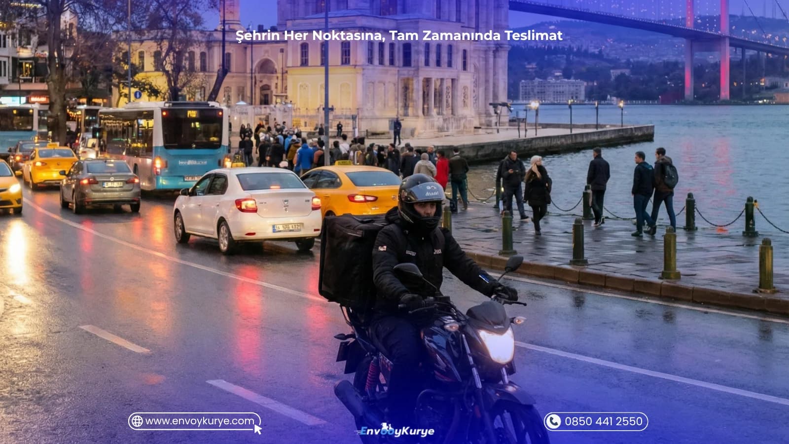 İstanbul Trafiğinde Moto Kurye Avantajları yazısı için hazırlanmış ana blog görseli
