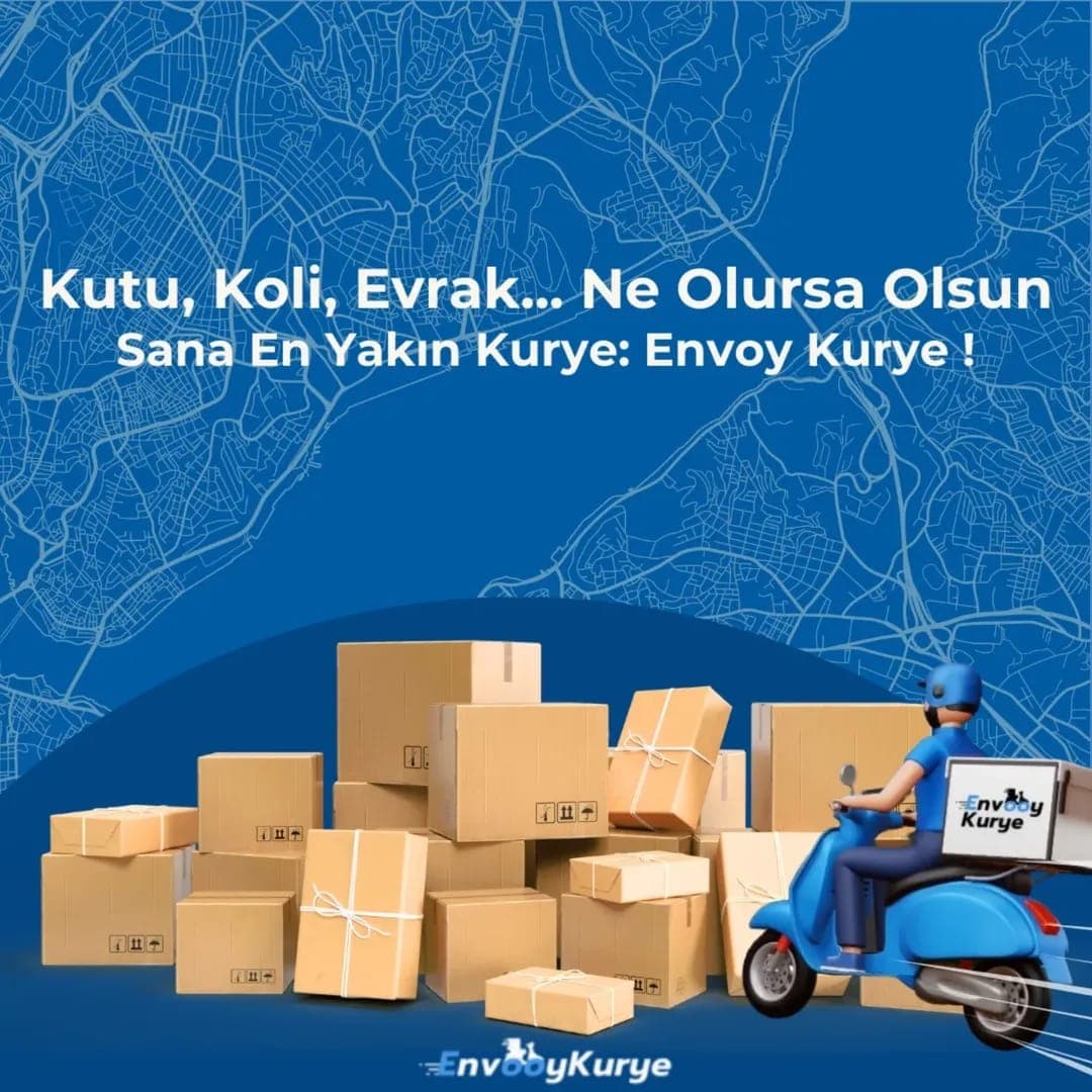 İstanbul’da Envoy Kurye ile kurumsal gönderi, operasyon takibi ve teslimat bildirimi sürecini anlatan görsel
