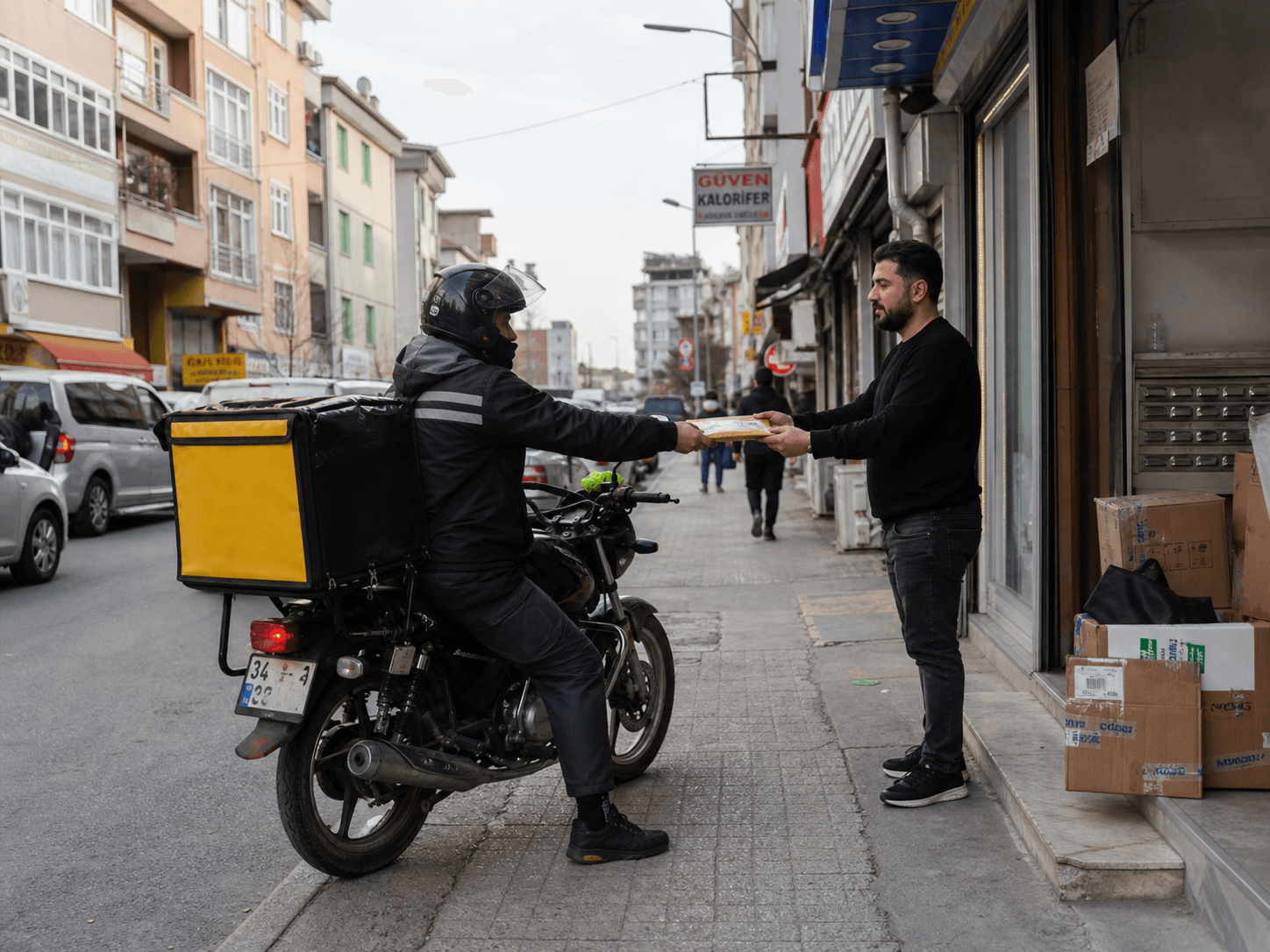 Eyüpsultan Haliç çevresi ve Rami depo hattında kurye teslimatını anlatan görsel